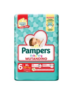 Pampers Baby Dry Mutandino Tg.6 Extralarge 15kg+ 14pz