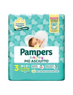 Pampers Baby Dry Tg. 3 Midi 4-9kg 20pz