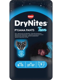 Huggies Drynites Boys 8-15 Anni 27-57kg 9pz