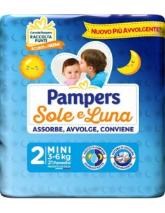 Pampers Sole Luna Tg.2 Mini 3-6kg 21pz