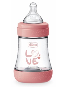 Chicco Biberon Perfect 5 0m+ Flusso Lento 150ml Rosa