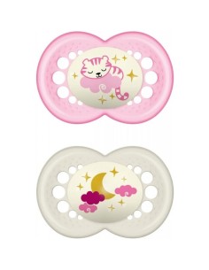 Mam Succhietto Original Night 16m+ Silicone Bimba 2pz