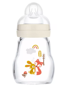 Mam Biberon Vetro Feel Good 0m+ 170ml Beige