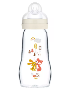Mam Biberon Vetro Feel Good 2m+ 260ml Beige