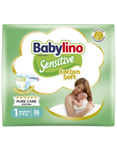 Babylino Sensitive Tg.1 Newborn 2-5kg 26pz