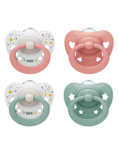 Nuk Succhietto Signature 0-6m Silicone 2pz Colori Assortiti