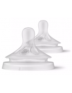 Avent 2 Tettarelle Natural 3.0 6m+ Flusso 6 Silicone
