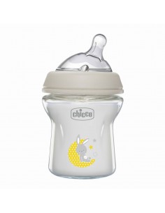 Chicco Biberon NaturalFeeling 150ml 0m+ Vetro Grigio