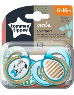 Tommee Tippee Succhietto Moda 6-18m Silicone Bimbo 2pz