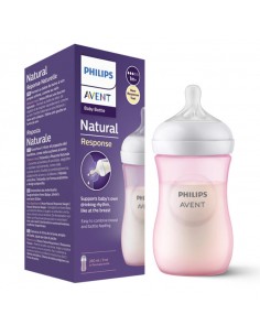Avent Biberon Natural 1m+ 260ml Rosa