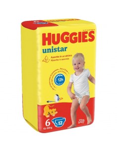 Huggies Pannolini Unistar Tg. 6 Extralarge 15-30kg 12pz