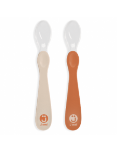 J Bimbi 2 Cucchiaini Silicone 6m+ Toffee
