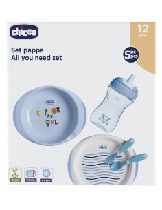 Chicco Set Pappa 12 mesi + Azzurro