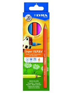 Lyra Astuccio 6 Pastelloni Super ferby Neon