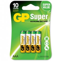 GP Super Pile Alcaline Mini Stilo AAA LR03 1,5V