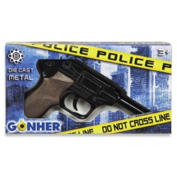 Pistola Polizia in Metallo Nera 8 Colpi 124/6