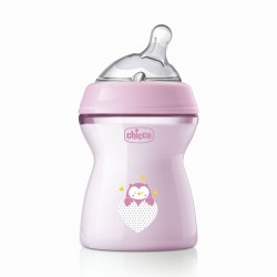 Chicco Biberon NaturalFeeling 250ml 2m+ Rosa